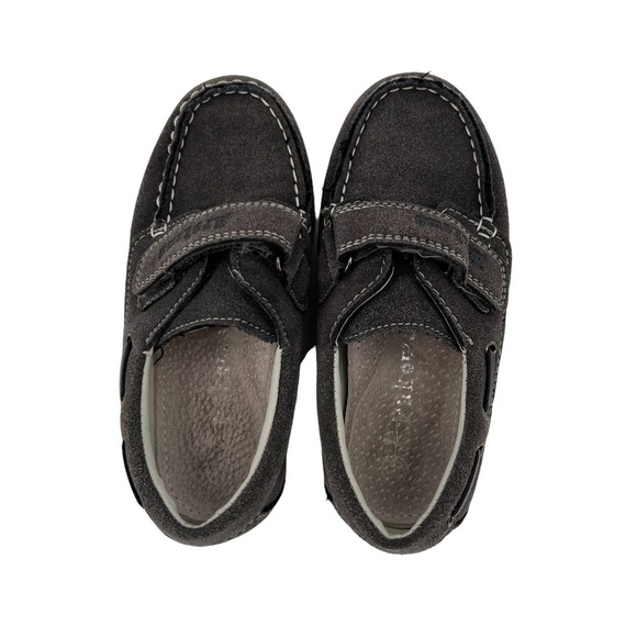 Apakowa Hook And Loop Gray Suede Loafers Size 28 Boy's - Picture 5 of 9